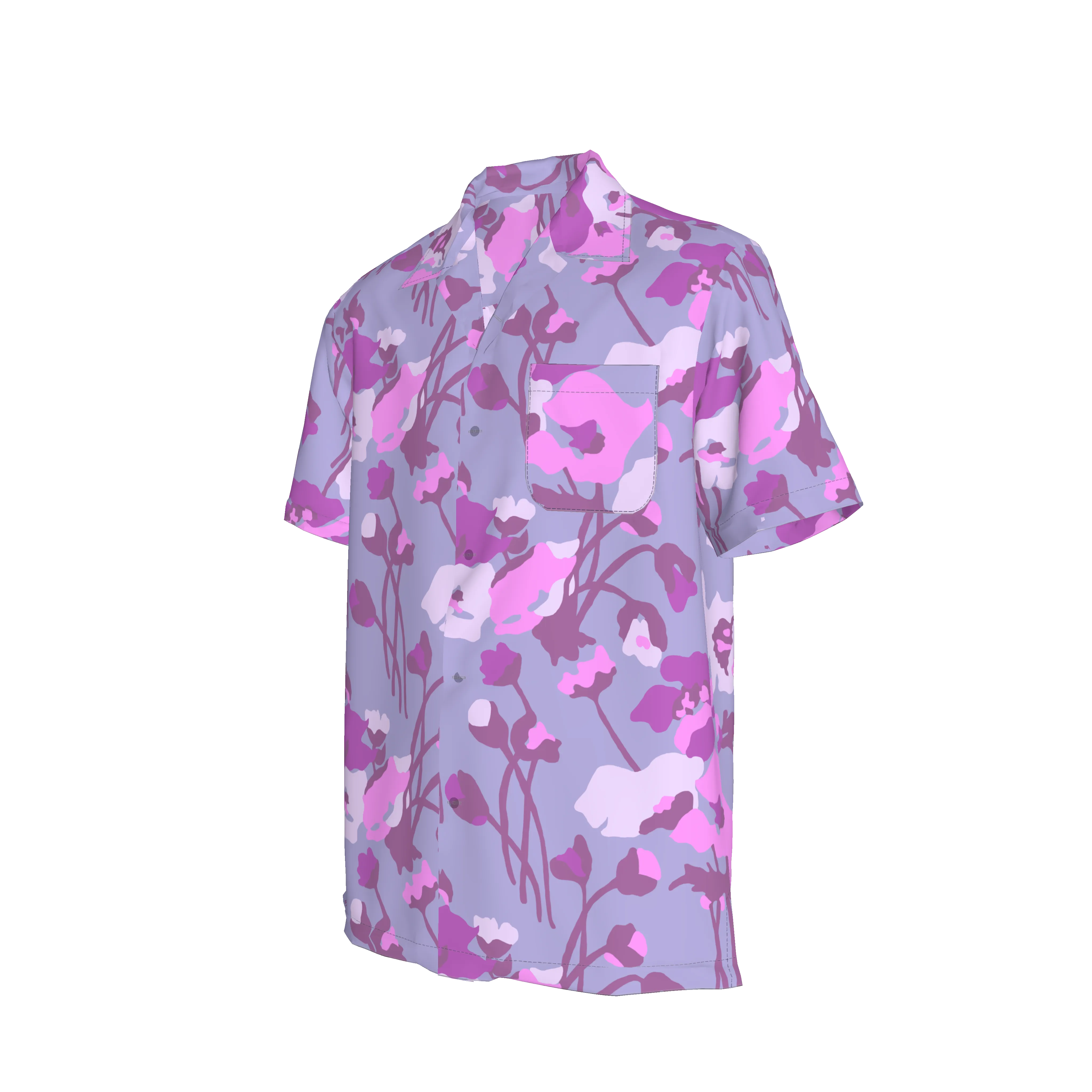 Carter Cabana Shirt | Dini's Rustic Floral Pink on Pink - Pasdaily