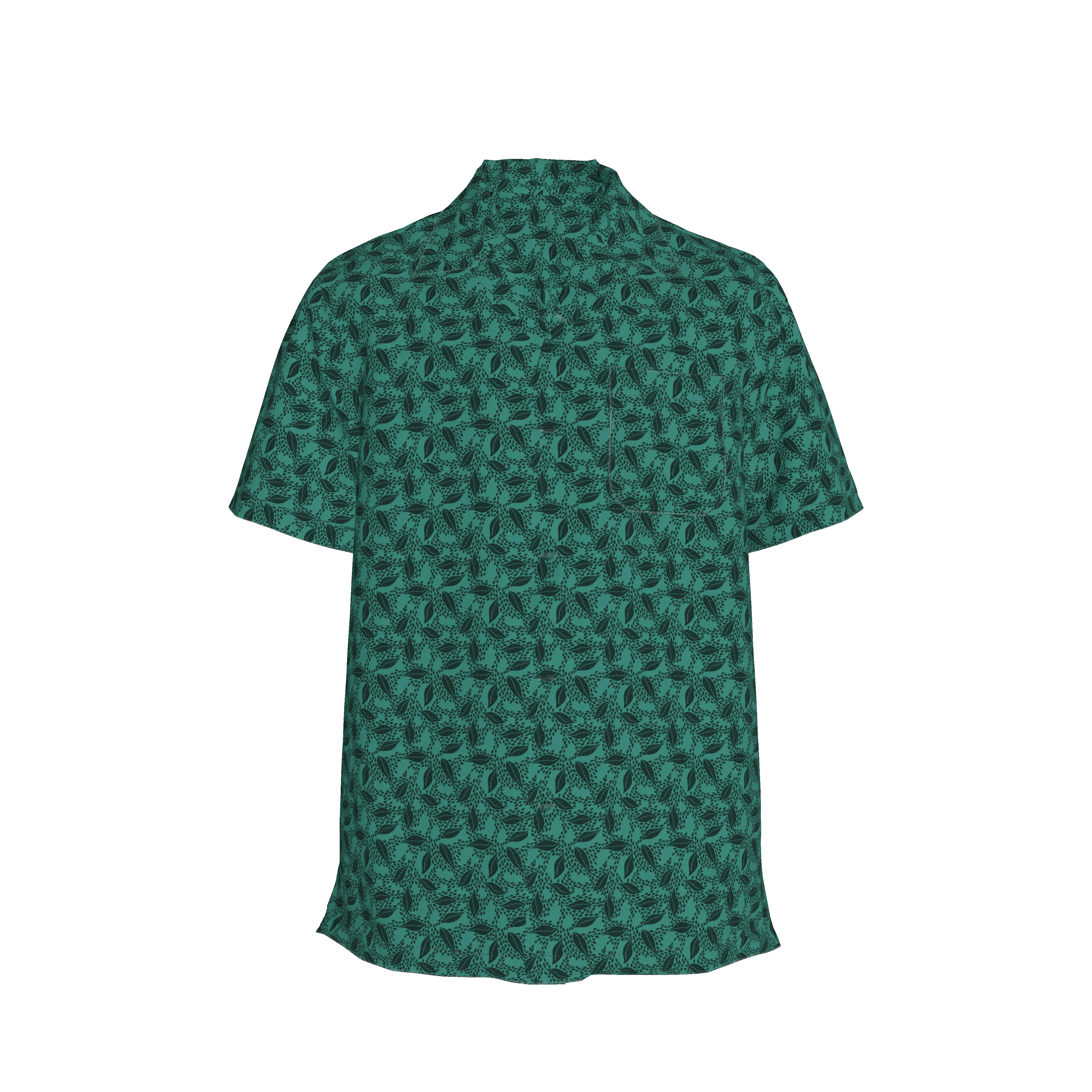 Carter Cabana Shirt | Adventurine Lovely Leaves - Pasdaily
