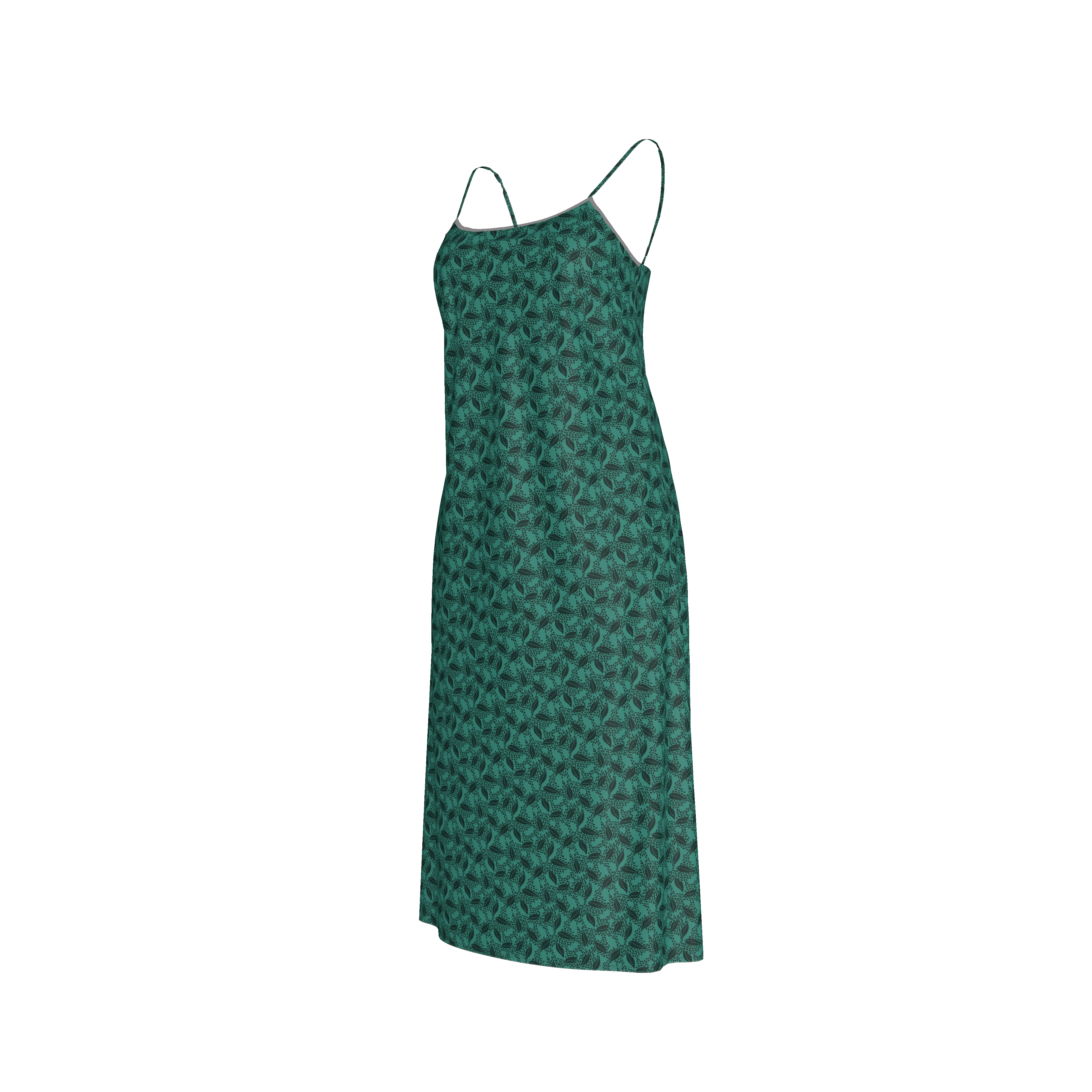 Stevie Slip Dress | Adventurine Lovely Leaves - Pasdaily