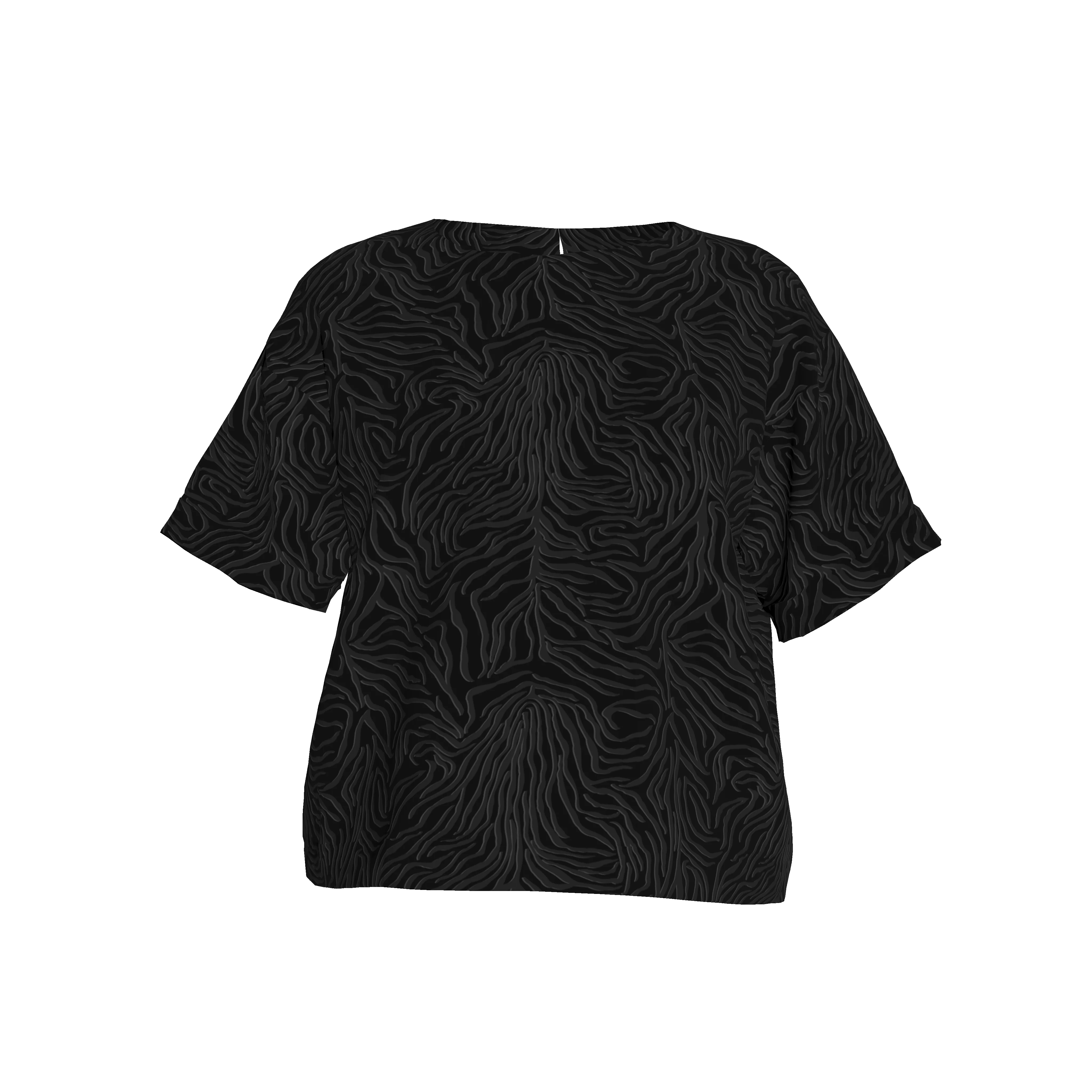 Eden Silk Tee | Black Tiger - Pasdaily