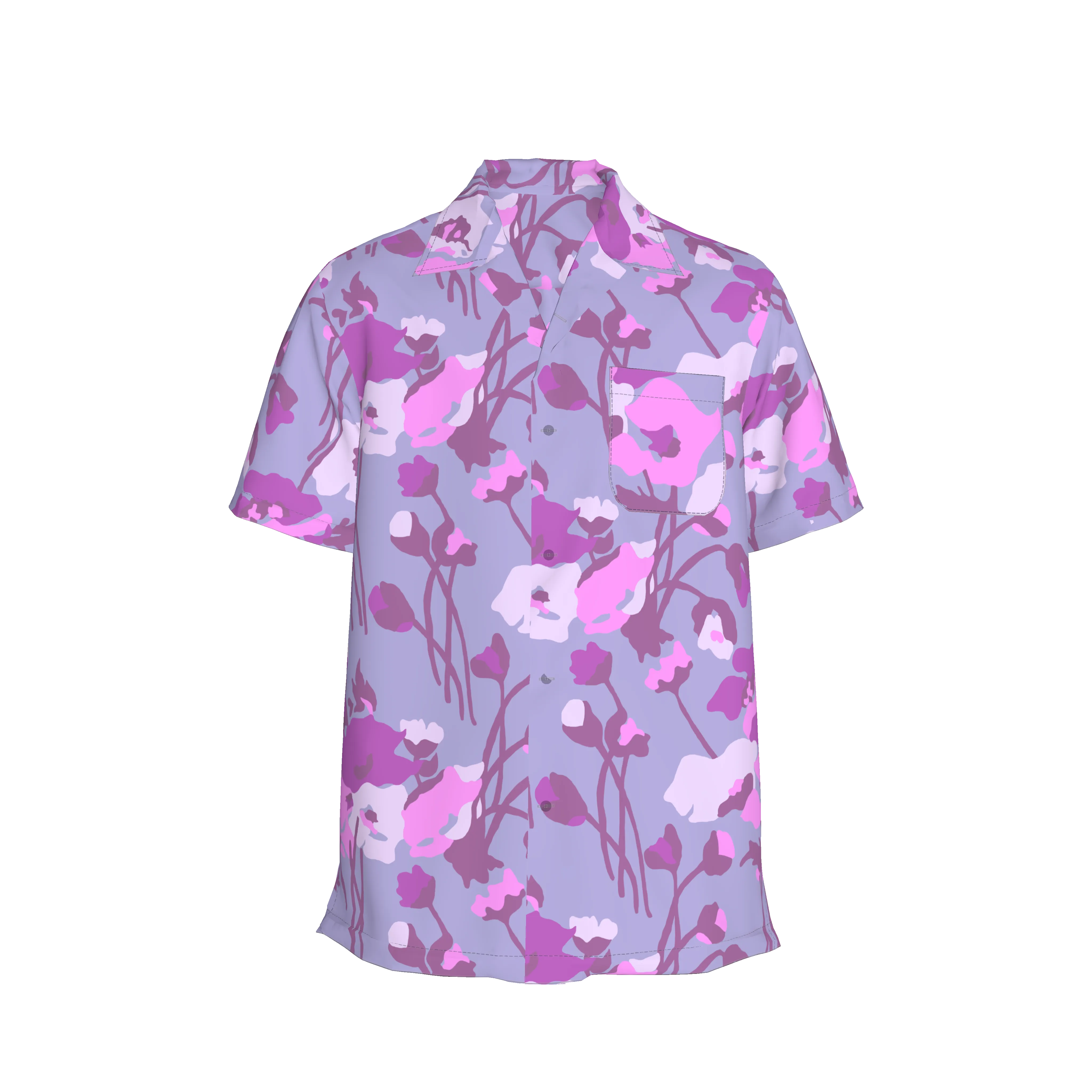Carter Cabana Shirt | Dini's Rustic Floral Pink on Pink - Pasdaily