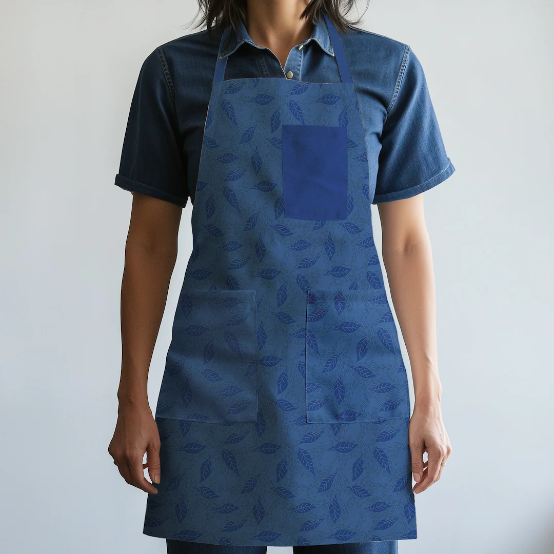 Midnight Lovely Leaves Apron - Pasdaily