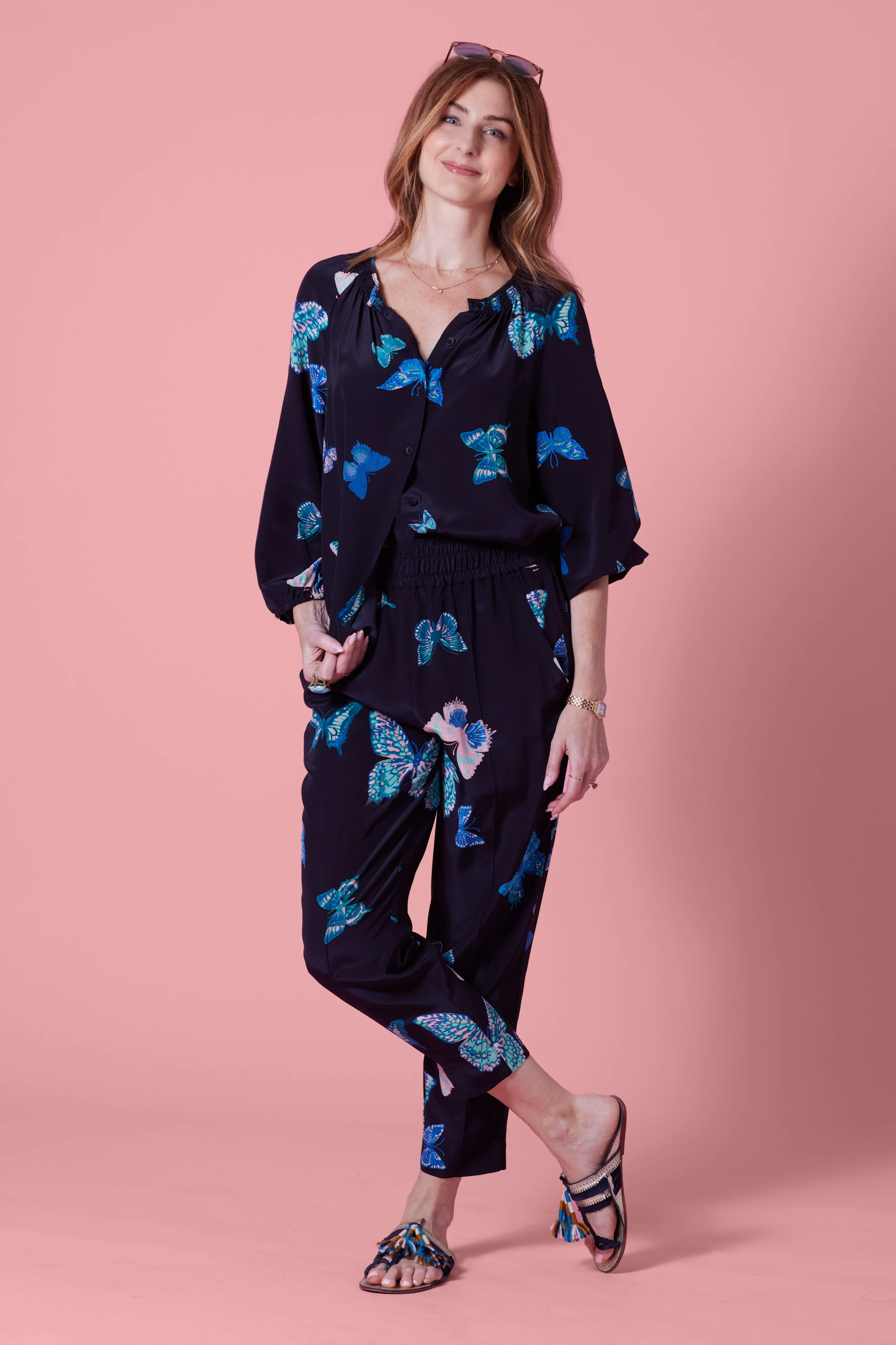 The Julia Pant | Fluttering Butterlies - Pasdaily