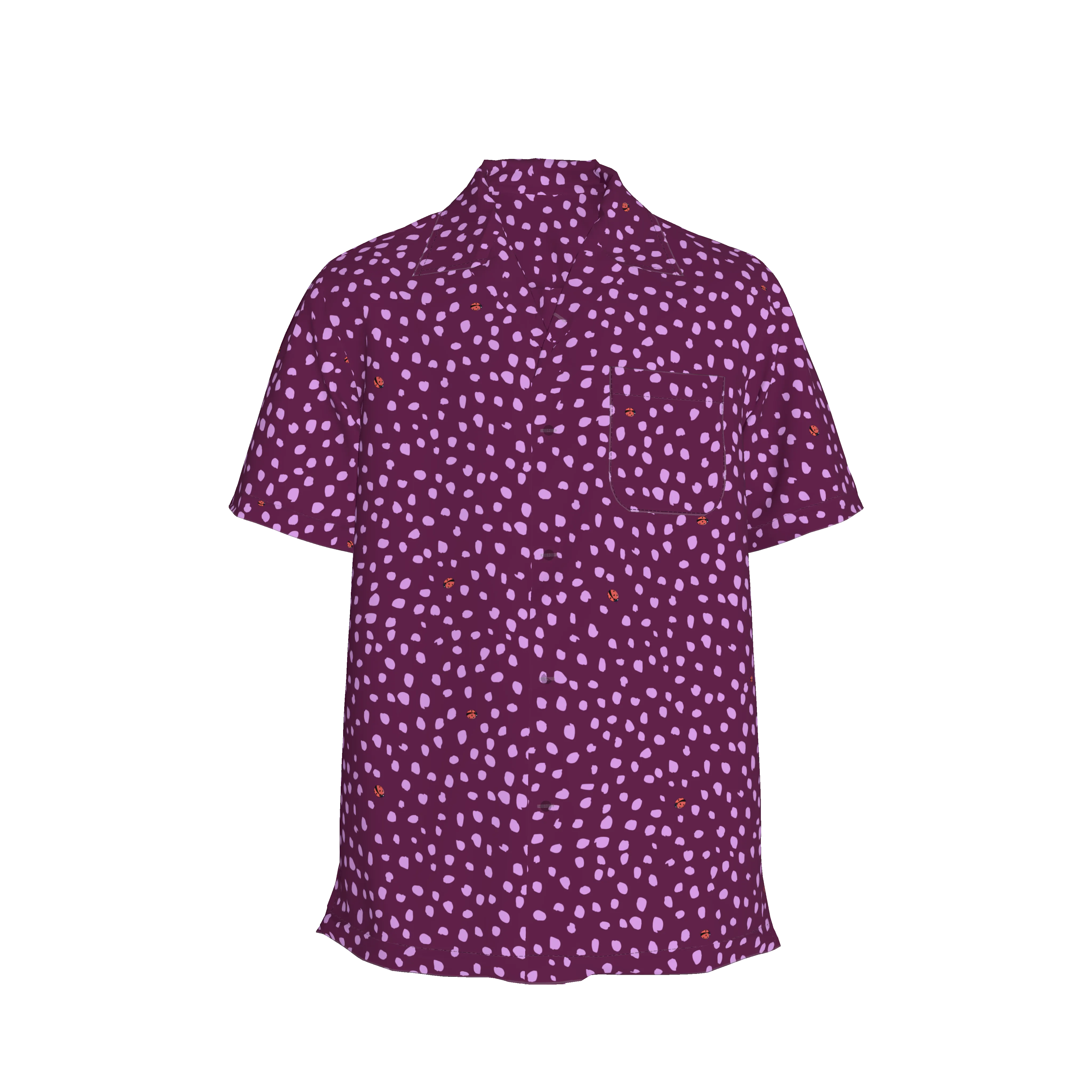 Carter Cabana Shirt | Berry Ladybug - Pasdaily