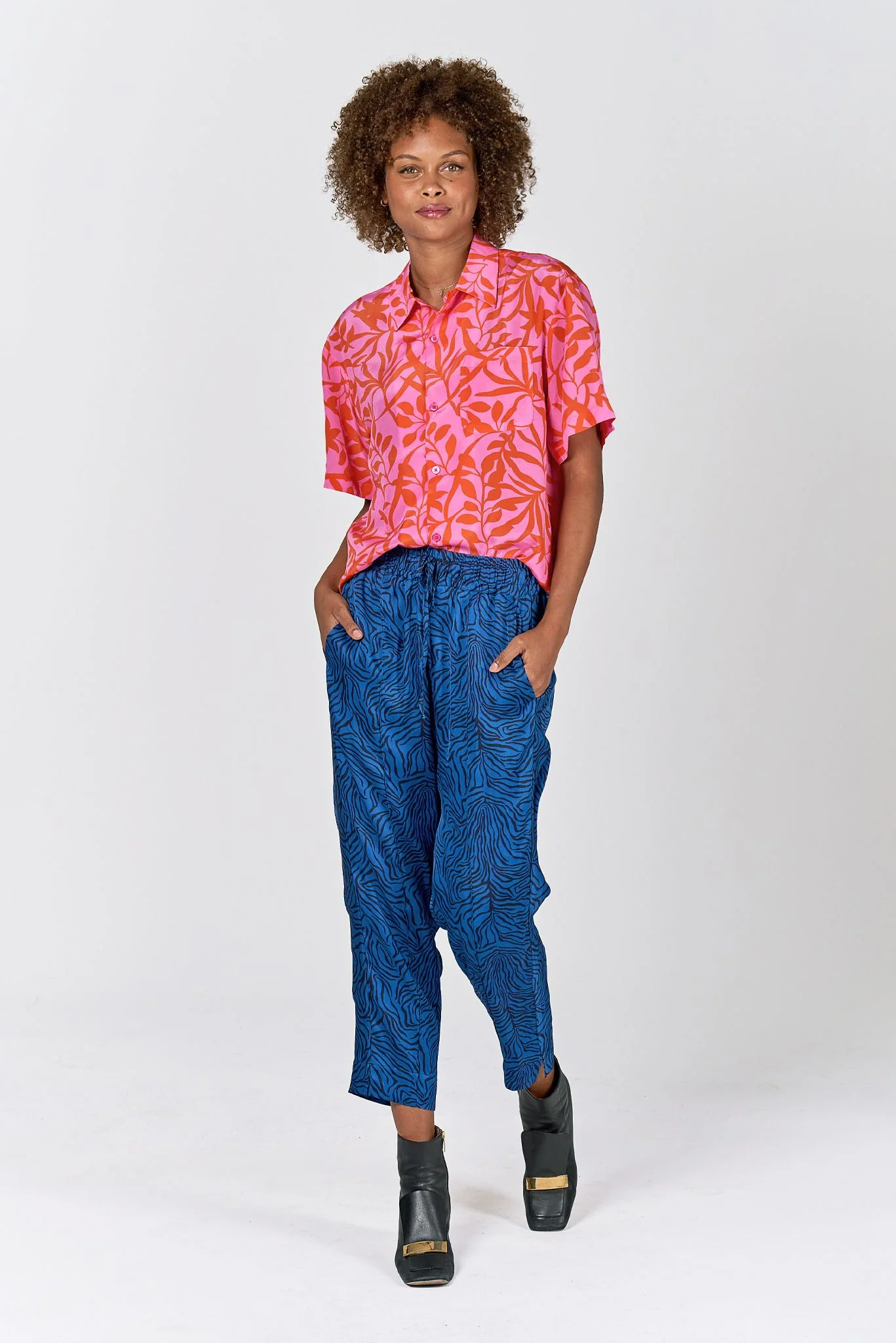 Carter Cabana Shirt | Citrus Figi Floral - Pasdaily